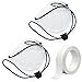 Vandorla Eye Shield 2 Pcs Plastic Shield Patch for Surgery Covering Breathable Protection With 1 Roll Tape 2 Elastic Rope Clear - Image 1