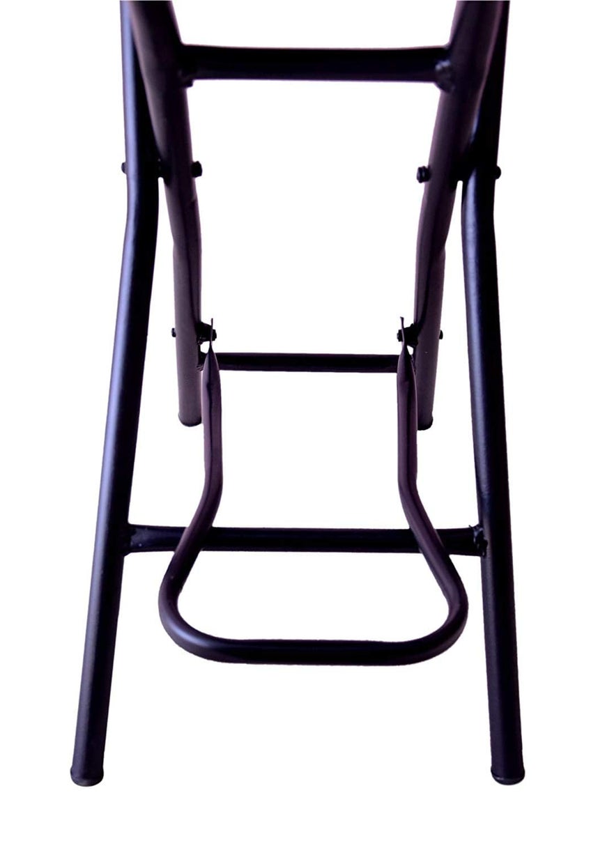 JOJO JOJO New 24inch Seating Height Strong Heavy Duty Folding Stool Chair with Foot Rest Higher Height for Kitchen Office Breakfast Padded Black Set of 1 Metal  - Image 5