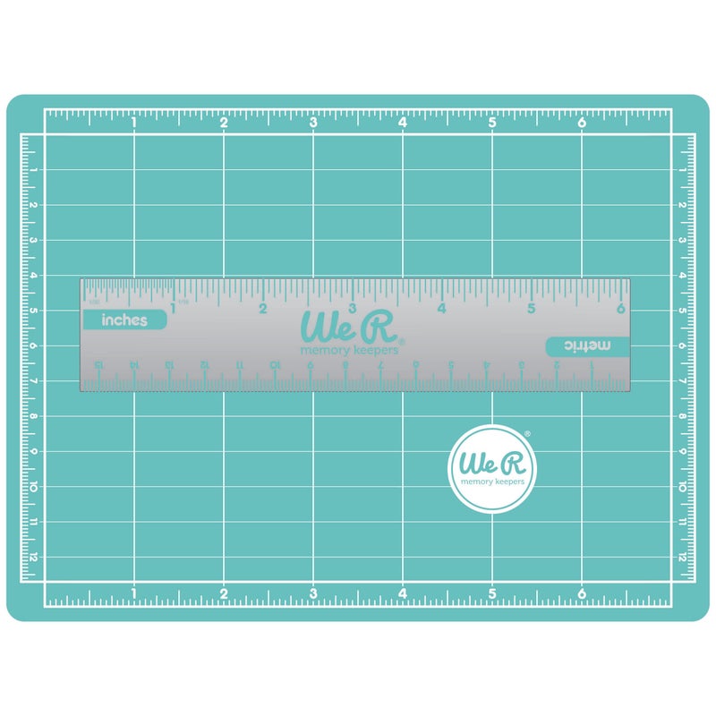 We R Memory Keepers Trimmer & Mat, 7x5, Magnetic Cutting Mat And Mini Ruler, Craft Supplies Trimming Tools Ruler Paper Crafts - Image 3