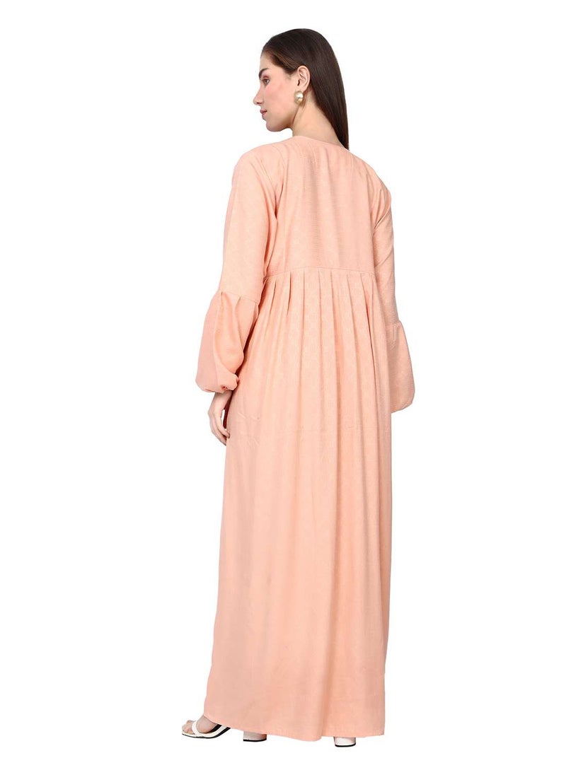 HANA & SARA - UNIQUE THREAD EMBROIDERY LONG VISCOSE ARABIC KAFTAN JALABIYA DRESS - Image 1