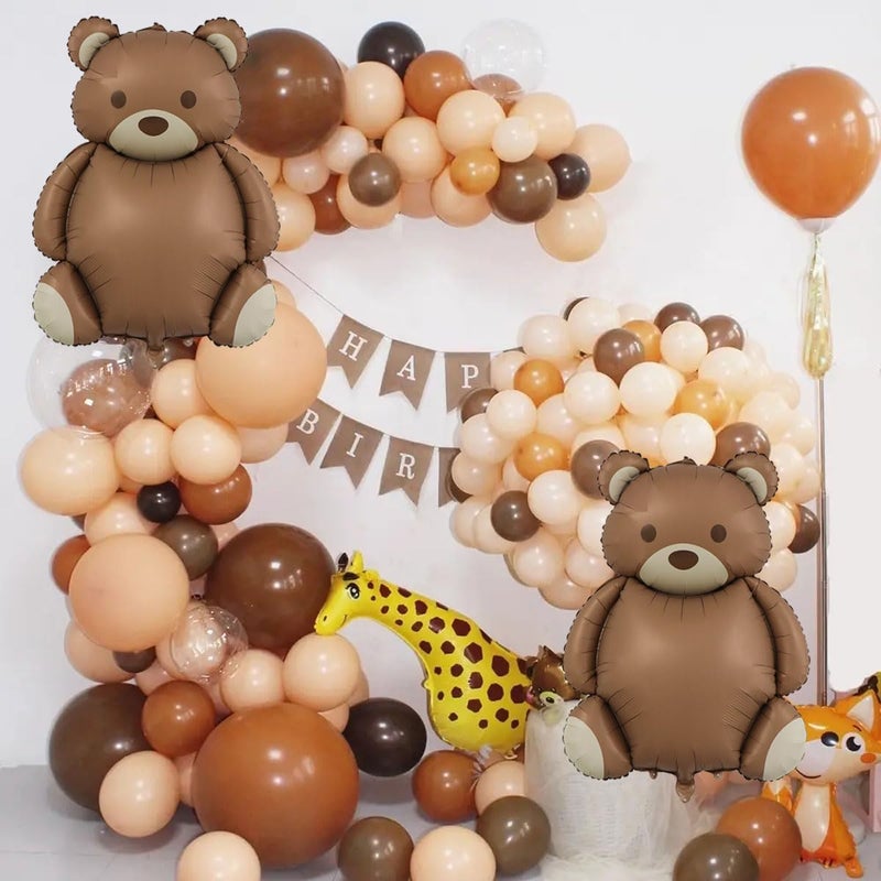SAMOKA Large Little Bear Foil Balloonsï¼Œ2 PCS 35 Inch Little Bear Theme Party Suppliesï¼ŒJungle Safari Theme Baby Shower Birthday Party Decorations - Image 4