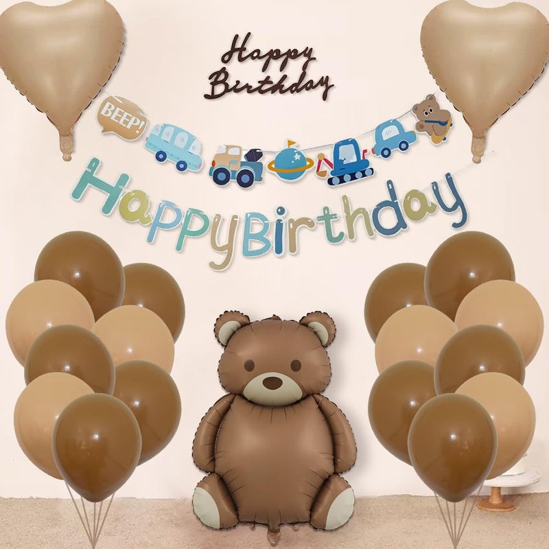 SAMOKA Large Little Bear Foil Balloonsï¼Œ2 PCS 35 Inch Little Bear Theme Party Suppliesï¼ŒJungle Safari Theme Baby Shower Birthday Party Decorations - Image 3