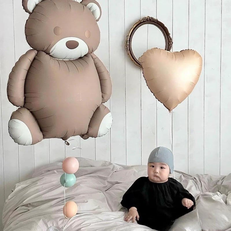 SAMOKA Large Little Bear Foil Balloonsï¼Œ2 PCS 35 Inch Little Bear Theme Party Suppliesï¼ŒJungle Safari Theme Baby Shower Birthday Party Decorations - Image 5