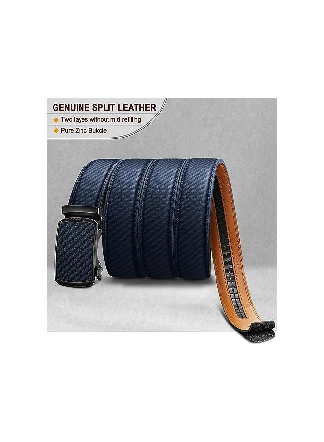 PROMASS Men Belts, Ratchet Sliding Belt Adjustable For Mens Dress Casual Pant , Cut for Fit(Set of 2,length:50 in)  - Image 3