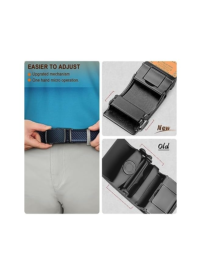 PROMASS Men Belts, Ratchet Sliding Belt Adjustable For Mens Dress Casual Pant , Cut for Fit(Set of 2,length:50 in)  - Image 5