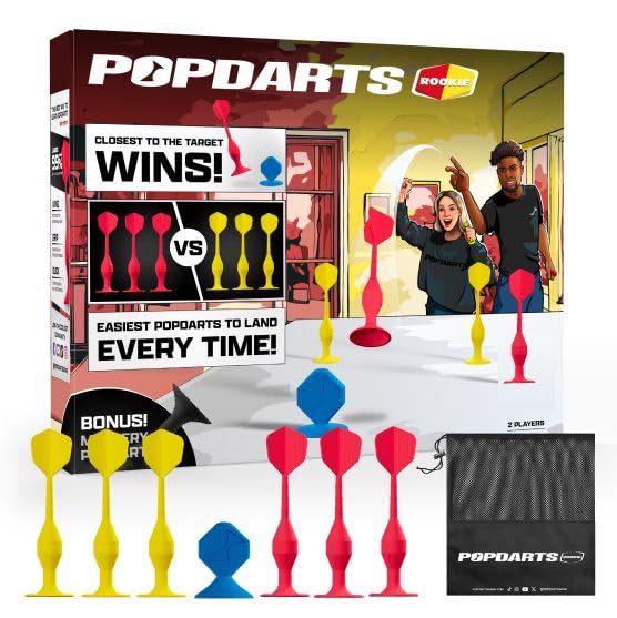 Popdarts Game Rookie Pack BeginnerFriendly Suction Cup Dart Game for Kids Families and New Players Indoor Outdoor Target Toss Game Fast Setup Durable Simple Rules and Fun for All Ages - Image 1