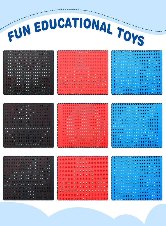 Yexiya 3 Pcs Magnetic Drawing Board for Kids, Toddler Travel Drawing Kit Magnet Sketch Thread Board with Stylus Pen and Beads Toy for Child Quiet Time Activities(Multicolor,7 x 8.5 Inches) - Image 5