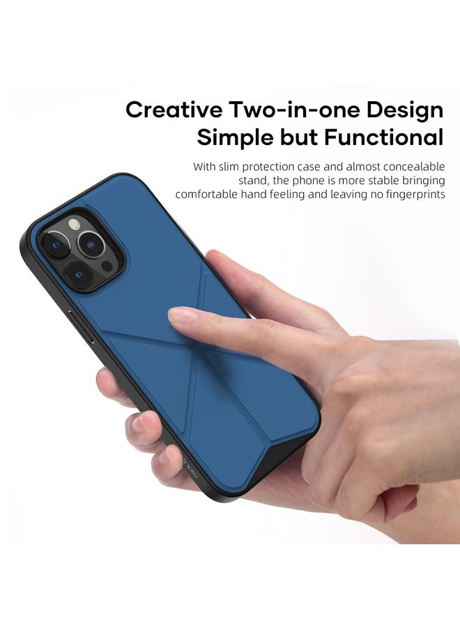 روك جراب لهاتف iPhone 13 Pro Max Element Plus مصنوع من مادة TPU + PC وغطاء حماية مقاوم للصدمات مع حامل قابل للطي - Image 2