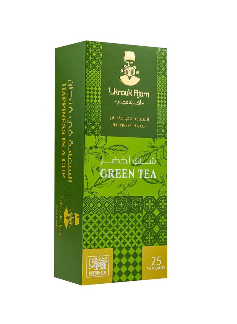 Ukrouk Ajam Ukrouk Ajam Pure Ceylon Green Tea (25 tea bags)  - Image 1