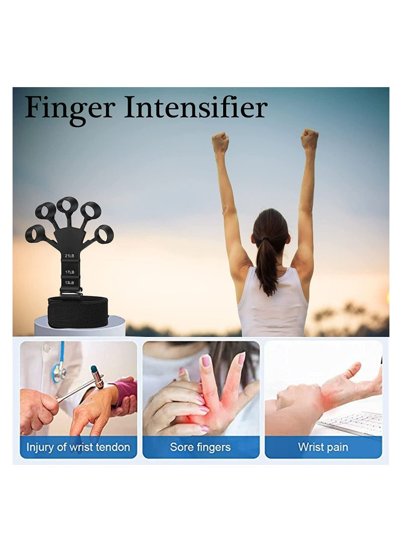 Eworld - Pack of 2 Hand Grip Finger Exerciser Strength Trainer for Flexion Extension Training with 6 Resistant Level - Image 1