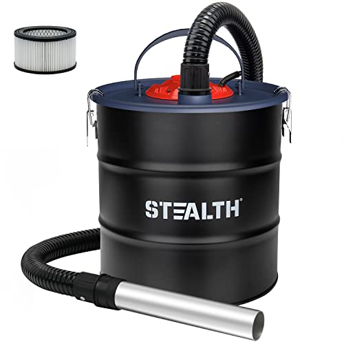 Stealth 48 Gallon Ash Vacuum Portable Ash Vac with Powerful Suction for Fireplaces Wood Burning Stoves Bonfire Pits Pellet Stoves Model EMV05S