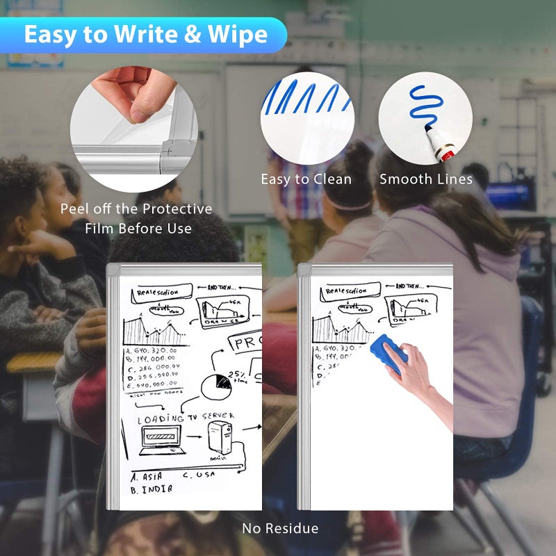 maxtek Easel Whiteboard - Magnetic Portable Dry Erase 36 x 24 Tripod Height Adjustable, 3' x 2' Flipchart Easel Stand White Board for Office or Teaching at Home & Classroom (36x24 White) - Image 5