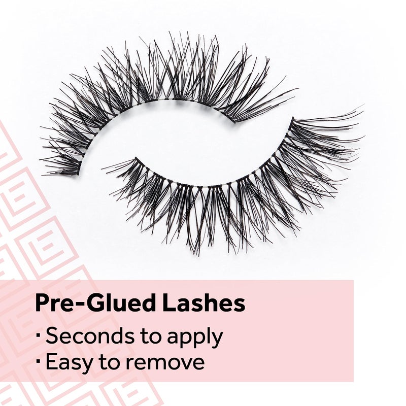 Eylure Pre-Glued False Eyelashes, Wispy Light No. 117 - Image 3