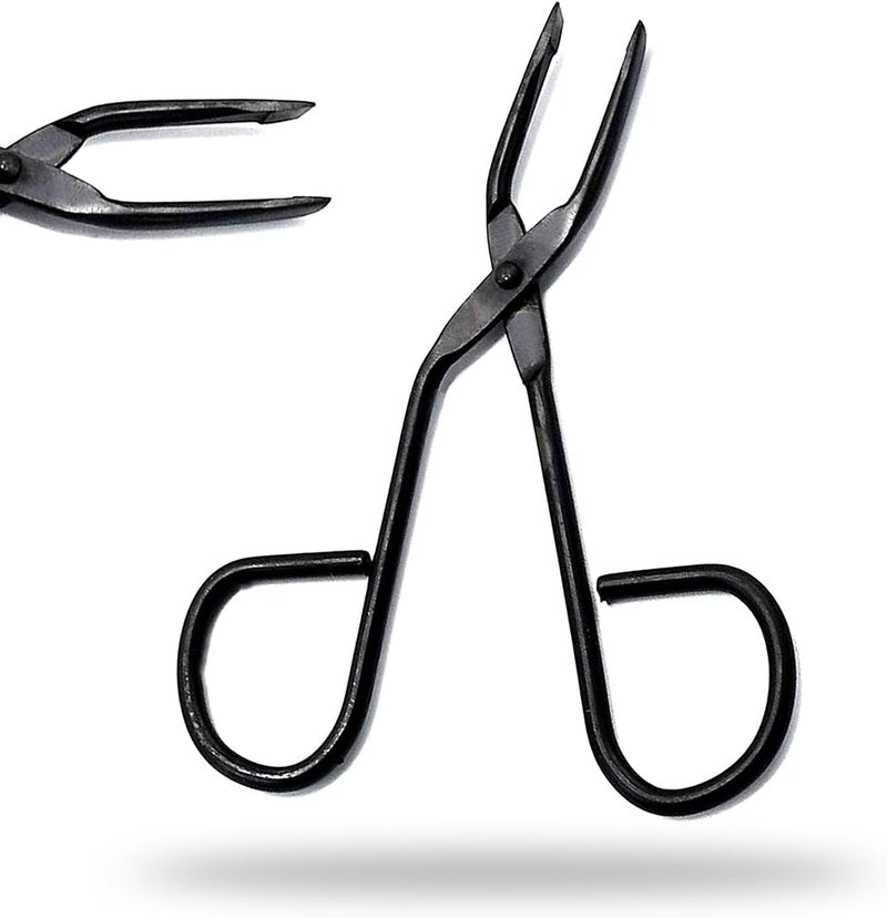 PRECISE CANADA Stainless Steel Eyebrow Tweezers Scissors Professional Shaped Slant Tip Tweezer Clip Hair Plucker for Hair and Eyebrows Personal Care Black