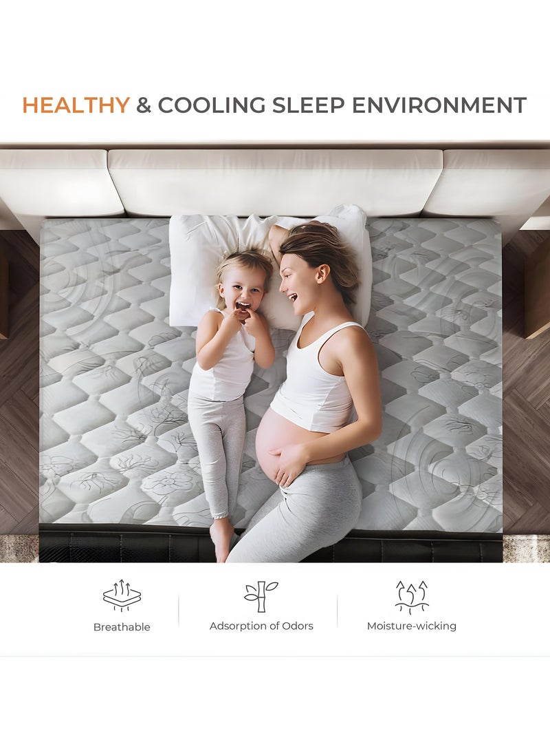 ECONO King Size Medical Mattress Orthopedic Medical Mattress for Spine Support Breathable Double Bed Mattress for Pressure Relief Durable & Hypoallergenic Ultimate Comfort Sleep (180×200×15cm) - Image 5