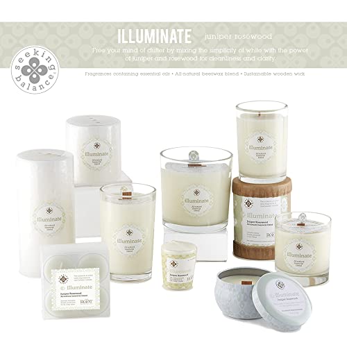 Root Candles Seeking Balance Wood Wick Spa Candle Aromatherapy Candles, 6.5-Ounce, Illuminate: Juniper Rosewood - Image 3