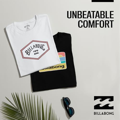 Billabong Big and Tall T-Shirts for Men, Cotton Mens Beach Summer Tees 2 Pack White/Black - Image 3
