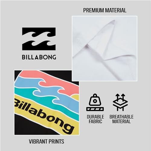 Billabong Big and Tall T-Shirts for Men, Cotton Mens Beach Summer Tees 2 Pack White/Black - Image 5
