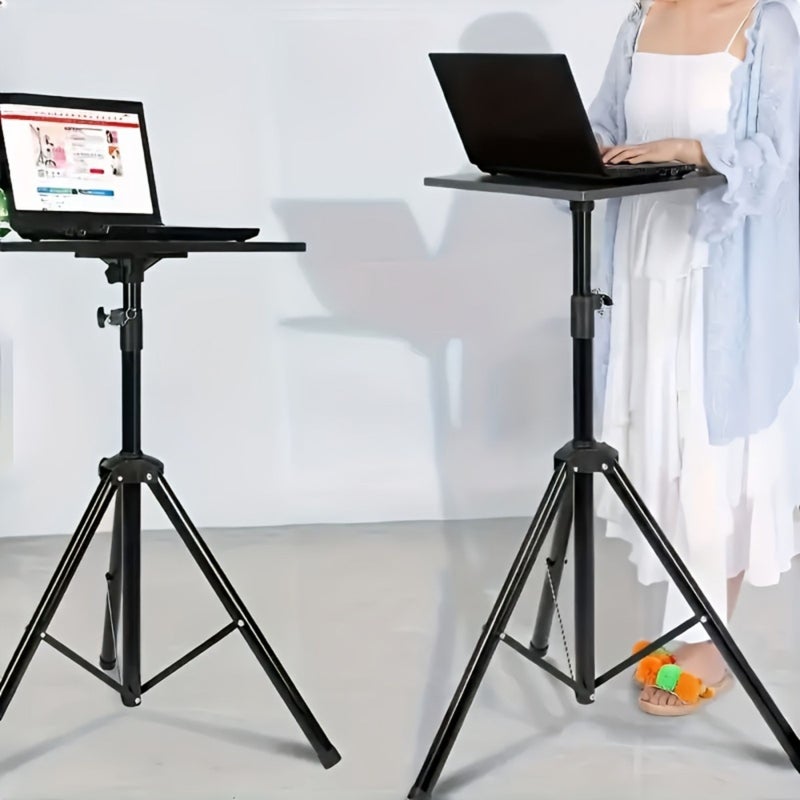 Adjustable Projector Stand With Tray Laptop Tripod T20 Hard Tray 21.65inch Floor Desk Mount - Image 1