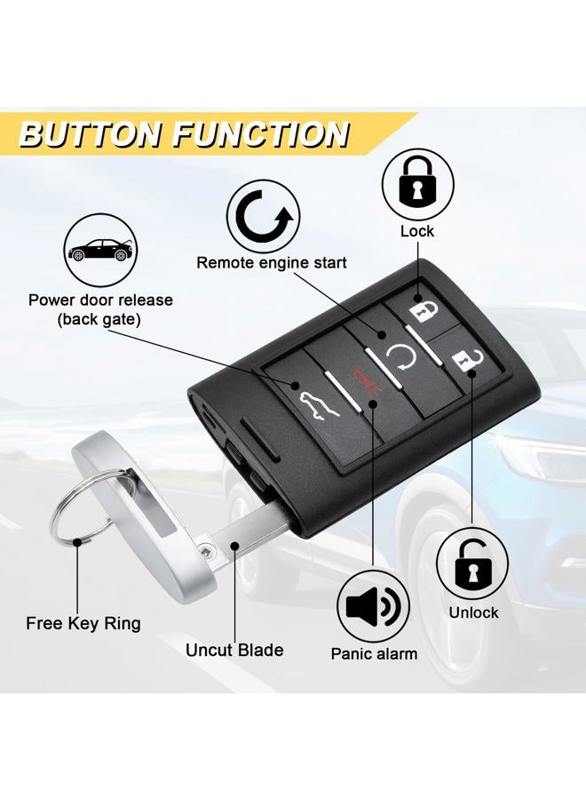 Vurkcy Key Fob Replacement for 2010-2015 SRX ATS XTS ELR, NBG009768T, 2pcs - Image 3