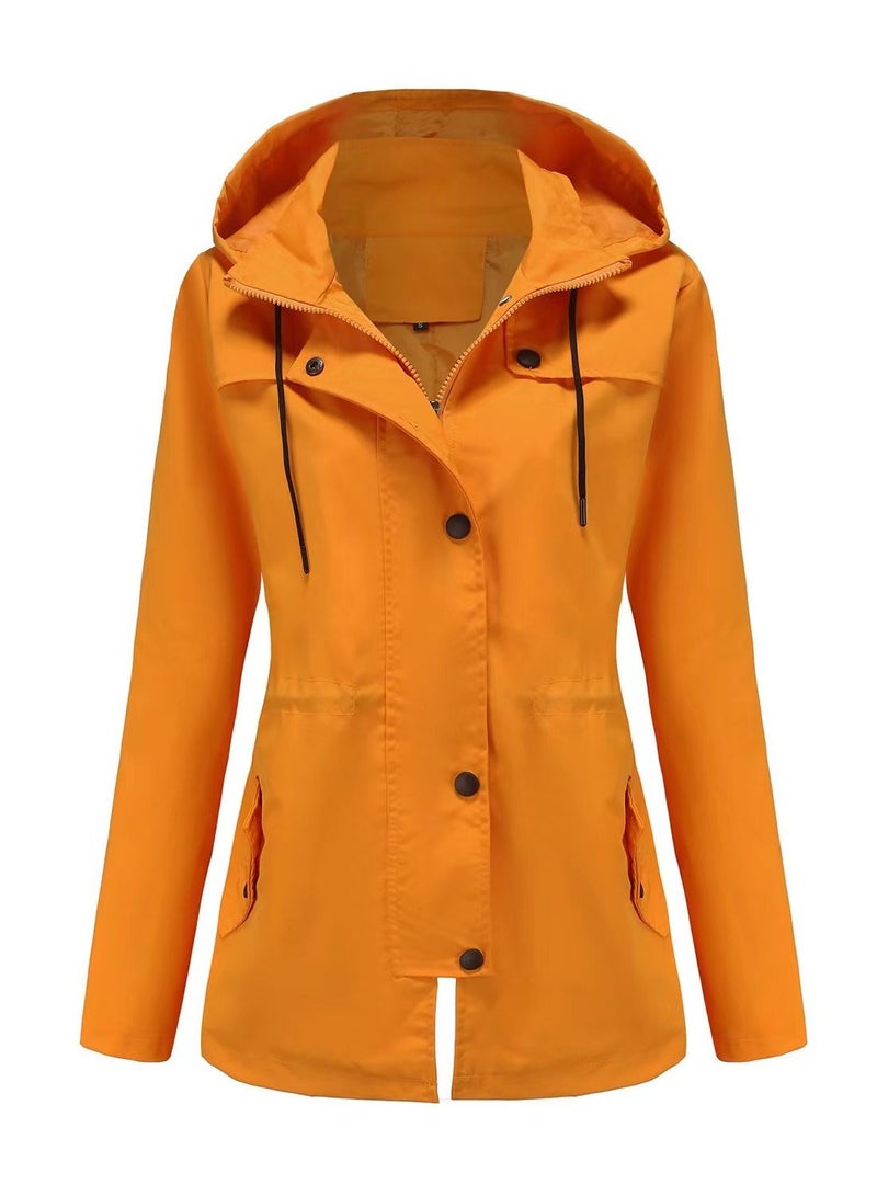 Loquat Autumn Winter Women's Hooded Windbreaker Casual Coat  - Image 4