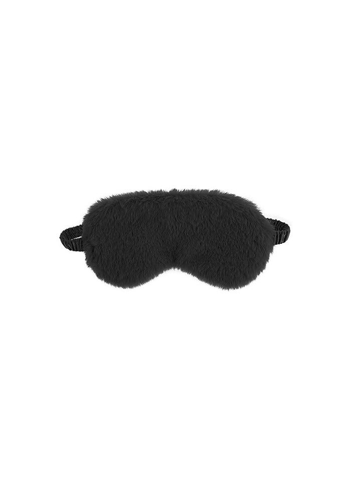 amazing.EGP Soft and Comfortable Faux Fur Sleeping Eye Cover, Velvet Sleeping Eye Mask Soft Faux Fur, Comfortable Satin Cover for Women and Men (Black) - Image 1