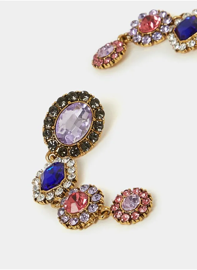 Styli Embellished Faux Crystal Earrings