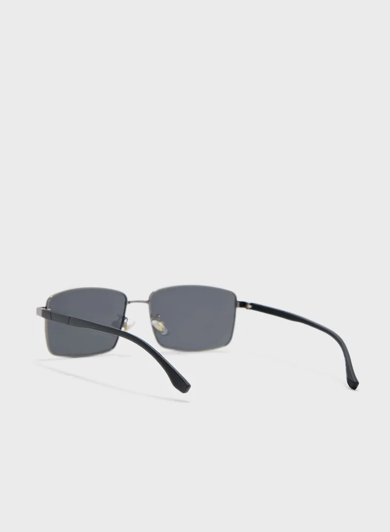 Seventy Five Polarized Rectangular Sunglasses