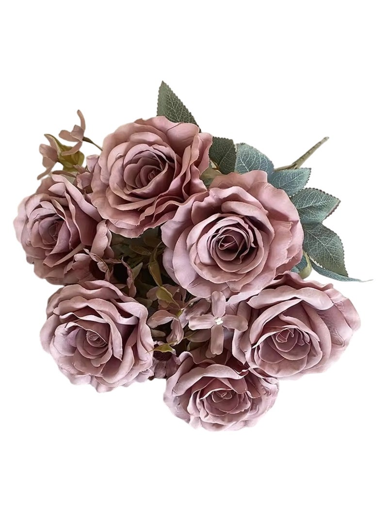 Huitich Artificial Flower Decor for Home, Parties, and Weddings Dark Cameo Brown  - Image 1
