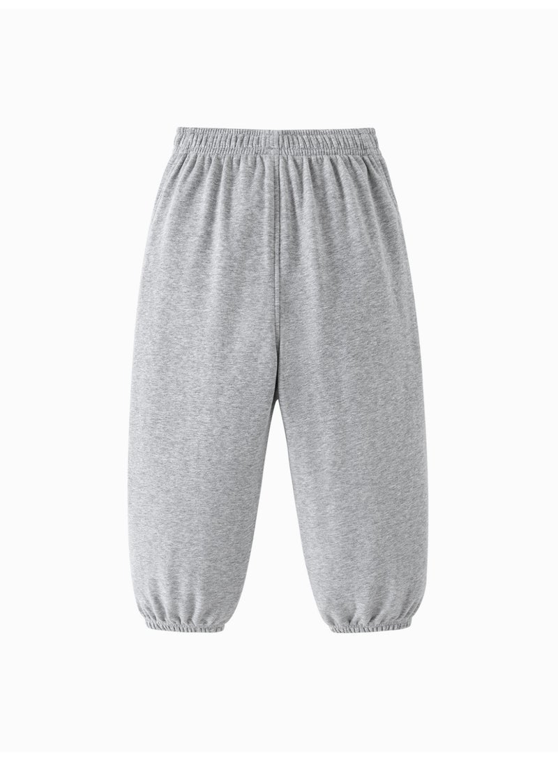 mini bala Unisex Kids' Casual Jogger Pants, Elastic Waistband, Loose Fit, Ribbed Cuffs, Ultra-Soft Fabric, Perfect for Daily Wear & Active Play Children's Trousers - Image 5