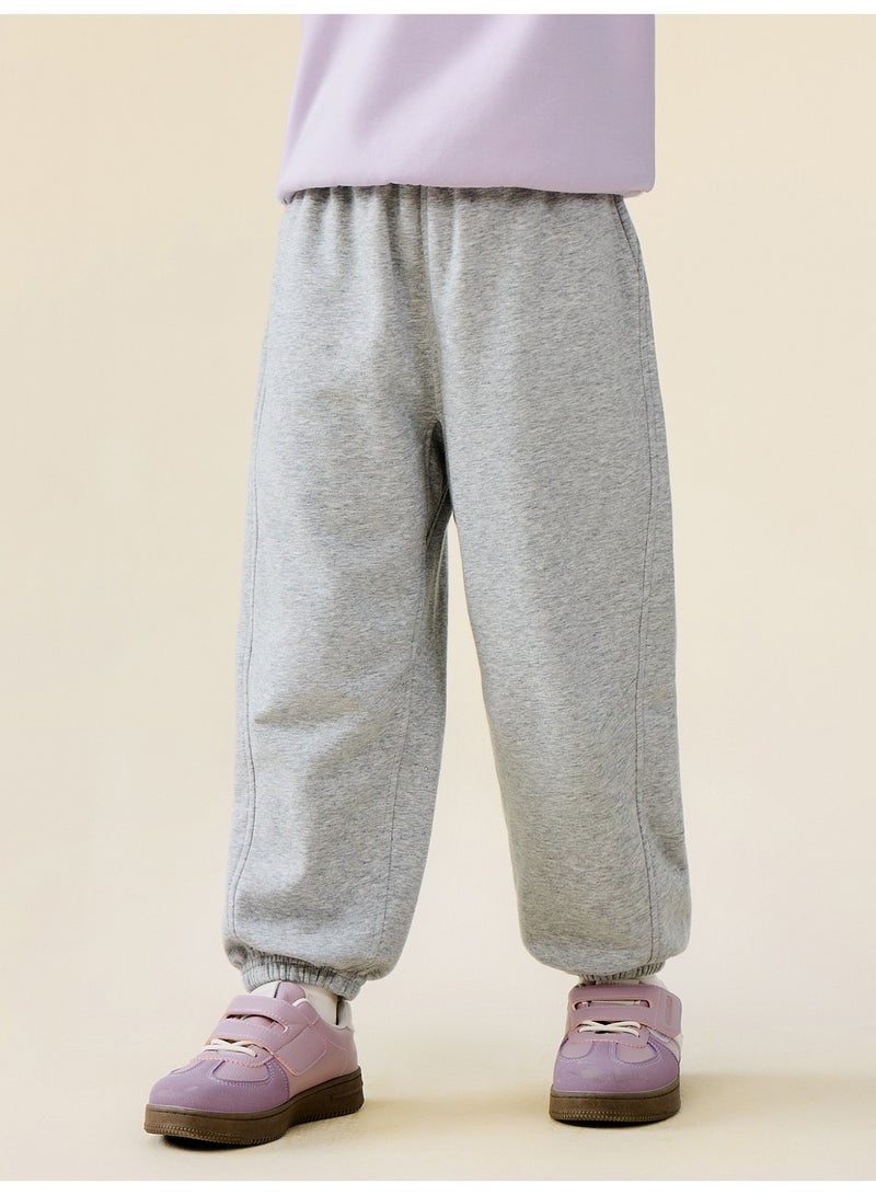 mini bala Unisex Kids' Casual Jogger Pants, Elastic Waistband, Loose Fit, Ribbed Cuffs, Ultra-Soft Fabric, Perfect for Daily Wear & Active Play Children's Trousers - Image 1