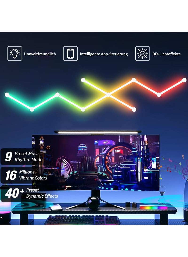 جوشبيرغ إضاءة حائط LED RGB بتقنية WiFi لغرفة الألعاب مع مزامنة الموسيقى - Image 3