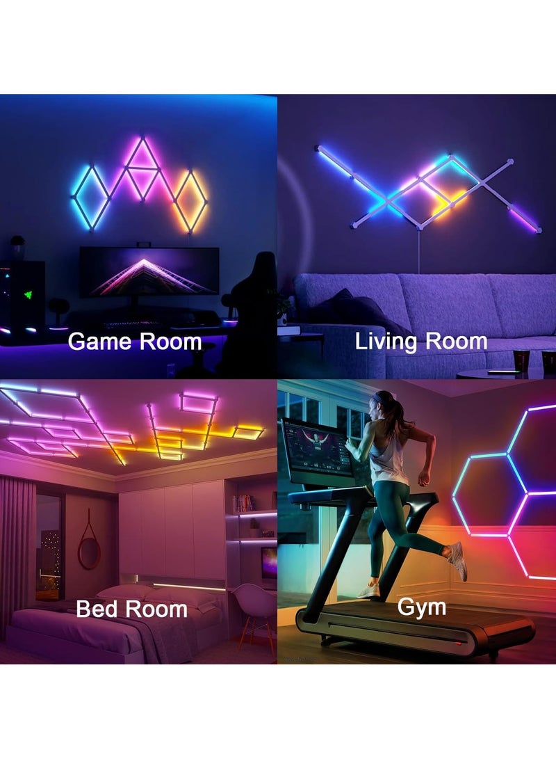 جوشبيرغ إضاءة حائط LED RGB بتقنية WiFi لغرفة الألعاب مع مزامنة الموسيقى - Image 5