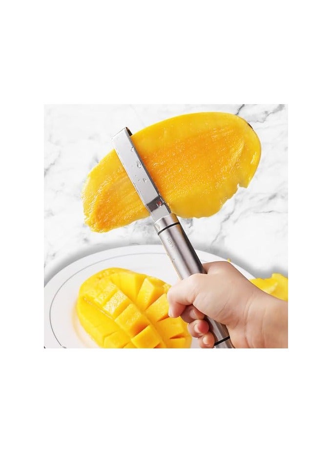erorex Mango Corer, Stainless Steel Mango Cutter, Mango Slicer Fruit Corer Kitchen Gadget Tools for Mango, Pineapple Fruit Pitting - Image 2