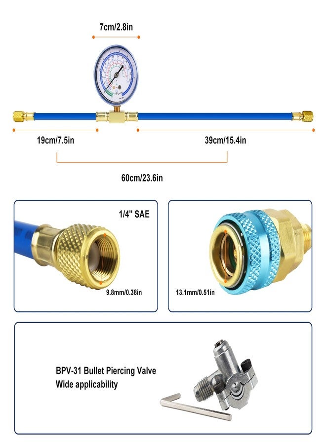 BACOENG R134a AUTO AC Refrigerant Charge Hose Kit - Image 4
