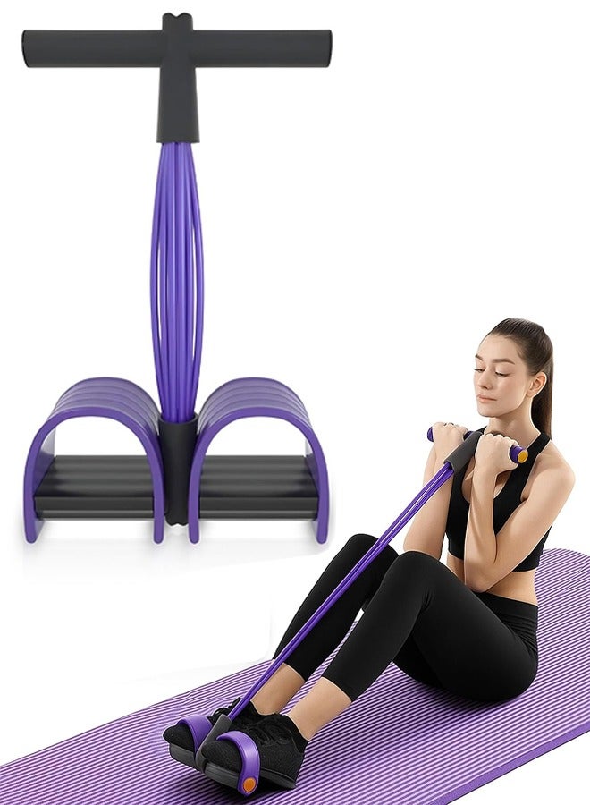 Fitness Resistance Bands, 6 Tube Pedal Ankle Puller, Multifunction Tension Rope, Abdominal Trainer for Strength Training, Tummy, Waist, Arm, Leg Slimming, Home Gym Exercise Equipment - Image 1