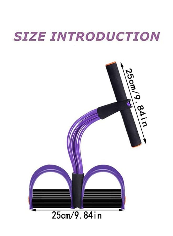 Fitness Resistance Bands, 6 Tube Pedal Ankle Puller, Multifunction Tension Rope, Abdominal Trainer for Strength Training, Tummy, Waist, Arm, Leg Slimming, Home Gym Exercise Equipment - Image 4