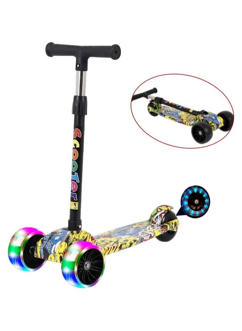 سكوتر قابل للطي مزود بثلاث عجلات مضيئة - Image 3