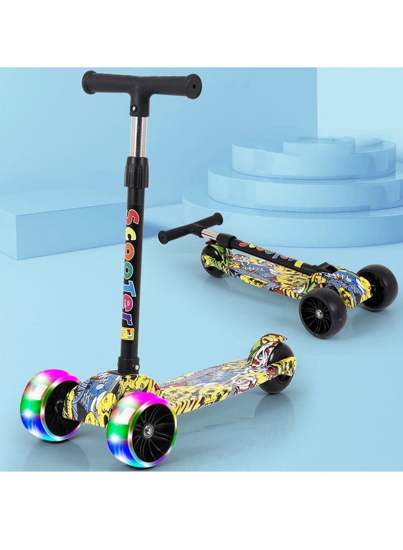 سكوتر قابل للطي مزود بثلاث عجلات مضيئة - Image 4