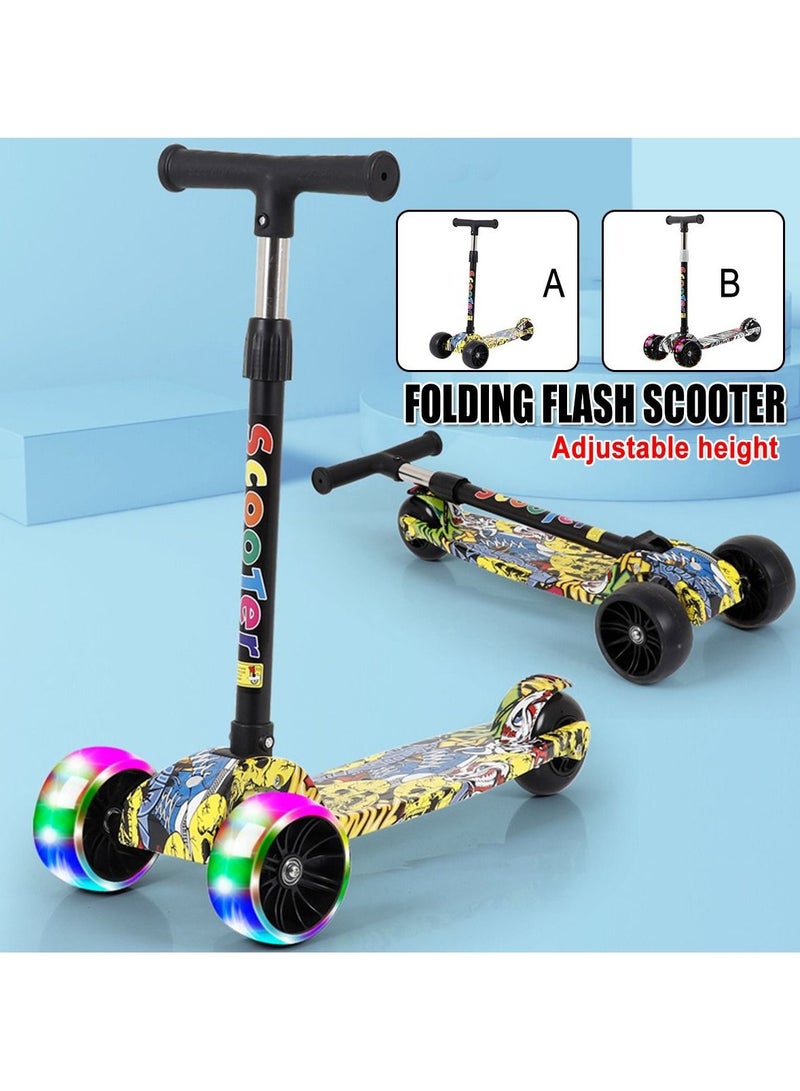 سكوتر قابل للطي مزود بثلاث عجلات مضيئة - Image 5