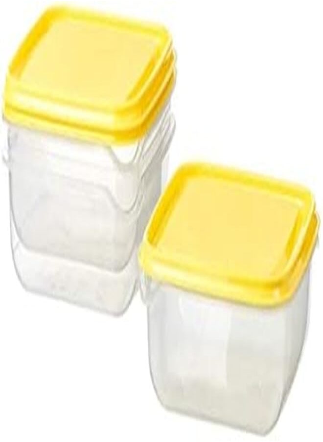 Ikea Ikea Boutique Store Pruta Food Container, Transparent, Yellow, 0.6 L/20oz - Pack of 3 