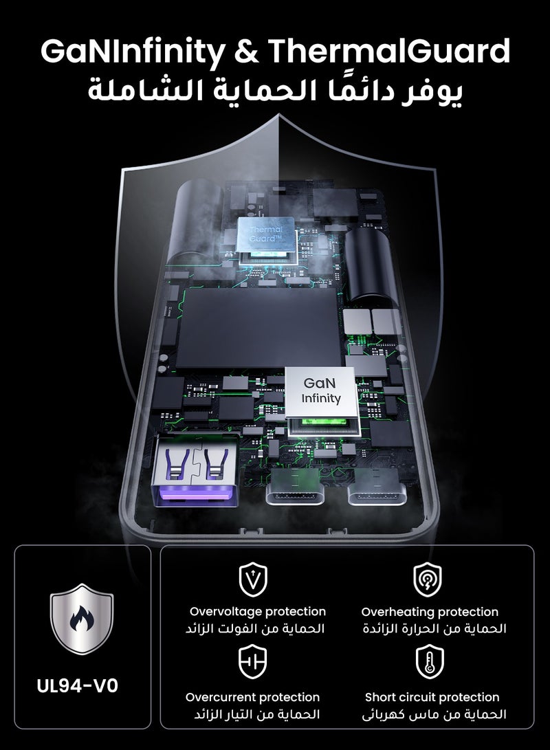 Ugreen Nexode Pro 65W Charger Type C  2C1A Wall Adapter With Replaceable Plug(UK+EU Plug) Slim Design Compatible With iPhone 16 15 Pro Max Galaxy S24 23 Ultra Z Flip 6 5 Macbook Air iPad Pro Mini Xiaomi Vivo - Image 5