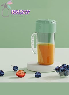 WAOKN Portable Fruit Blender Personal Juice Cup for Smoothies Wireless Rechargeable Mixer For Travel Sports Office School Juice Cup Powerful Blades Cordless Juicer For All Kinds Of Fruits  - Image 1