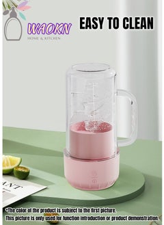 WAOKN Portable Fruit Blender Personal Juice Cup for Smoothies Wireless Rechargeable Mixer For Travel Sports Office School Juice Cup Powerful Blades Cordless Juicer For All Kinds Of Fruits  - Image 4