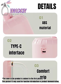 WAOKN Portable Fruit Blender Personal Juice Cup for Smoothies Wireless Rechargeable Mixer For Travel Sports Office School Juice Cup Powerful Blades Cordless Juicer For All Kinds Of Fruits  - Image 3