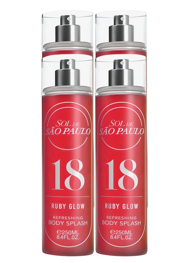 اس او ال 4 قطع معطر الجسم المنعش دي ساو باولو 18 روبي جلو 250 مل - Image 1