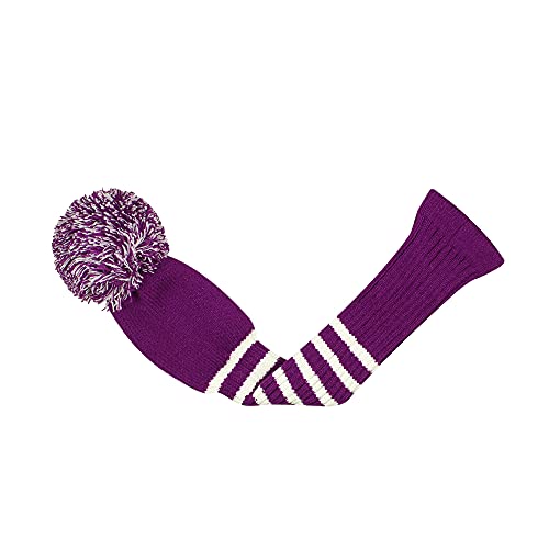 Scott Edward Purple Stripes Golf Club Covers Set of 5 Fit for Driver Wood(460cc)*1, Fairway Wood*2,and Hybrid(UT)*2, (Violet) - Image 4