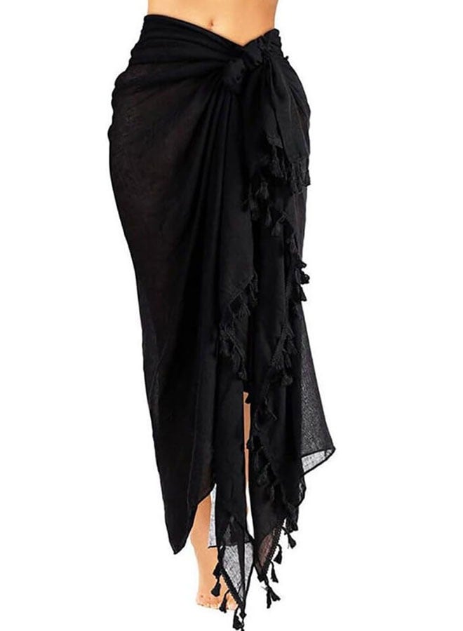 وهاواي Long Sarong Cover Up Womens with Tassel Beach Cover Up Bikini Bathing Suit Swimsuit Scarf Swimwear Coverup Sarong Pareo Wraps for Women Girl  - Image 1