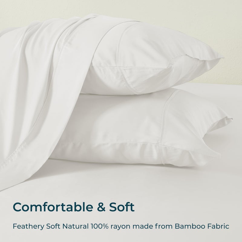 GOKOTTA Envelope Pillow Cases Queen Size 2 Pack, 100% Rayon Made from Bamboo Cooling Pillowcases Soft and Silky for Hair and Face (20"*30") - Image 4