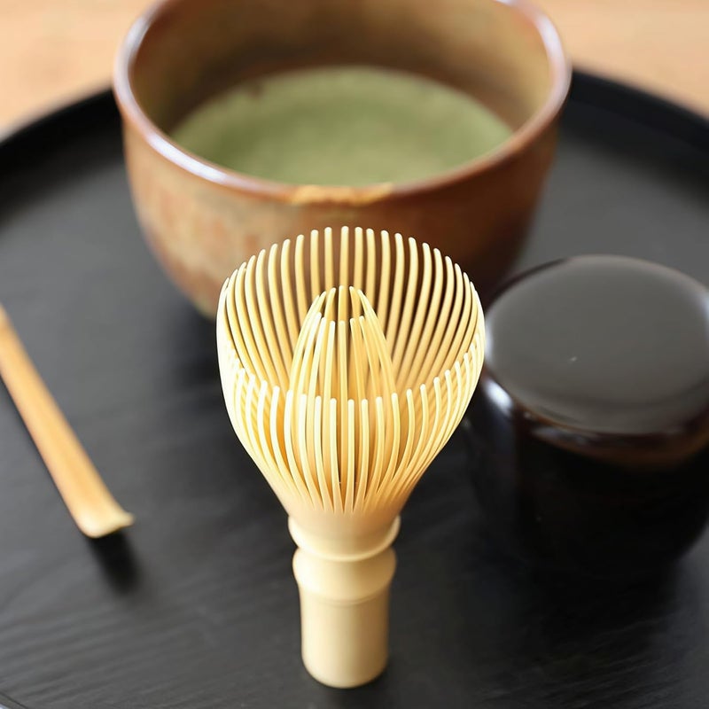 OUGETHER Resin Matcha Whisk Chasen Brush Tools for Matcha Green Tea Powder Reusable Powder Whisk Prepare Japanese Matcha Tea (Yellow-Set) - Image 5